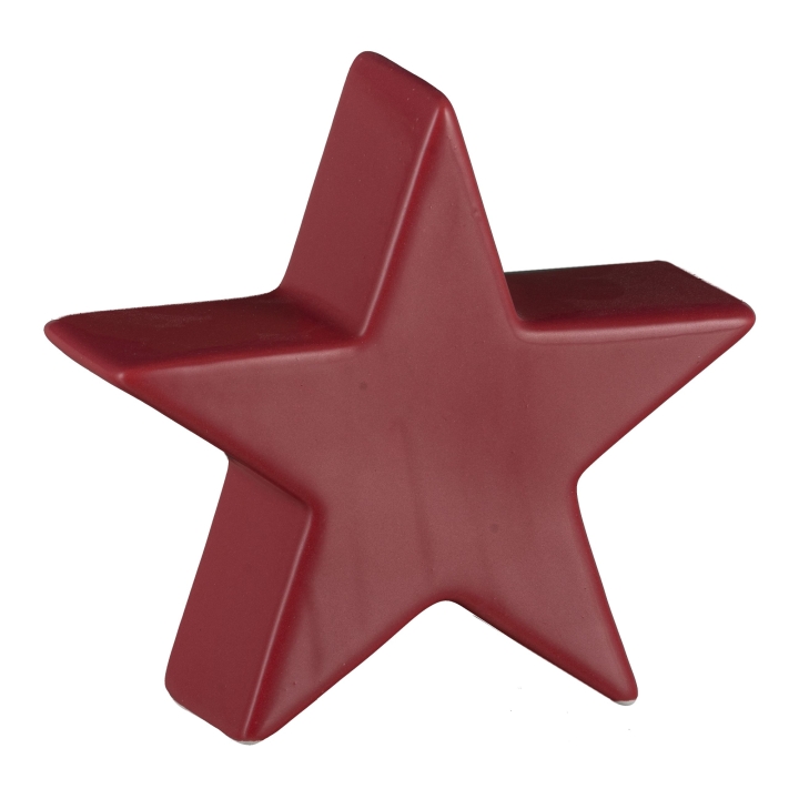 Gasper Porzellan Deko Stern in Farbe Granat, Sternsymbol, Symbol, Stuhl, Mobiliar, Kastanienbraun