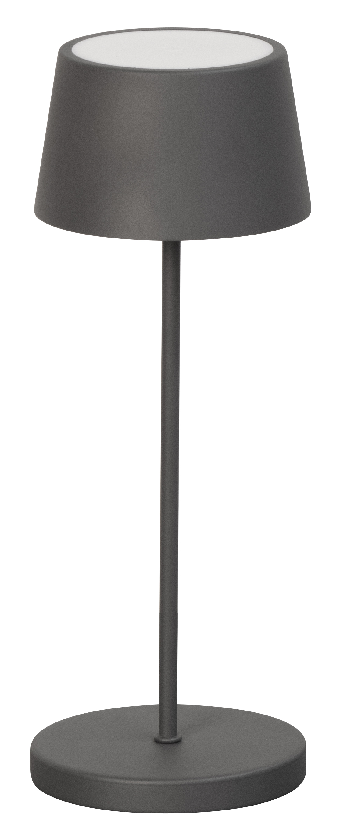 FH Lighting LED-Tischleuchte ASENA PRO in Metall sandgrau, Lampe, Lampenschirm, Tischlampe
