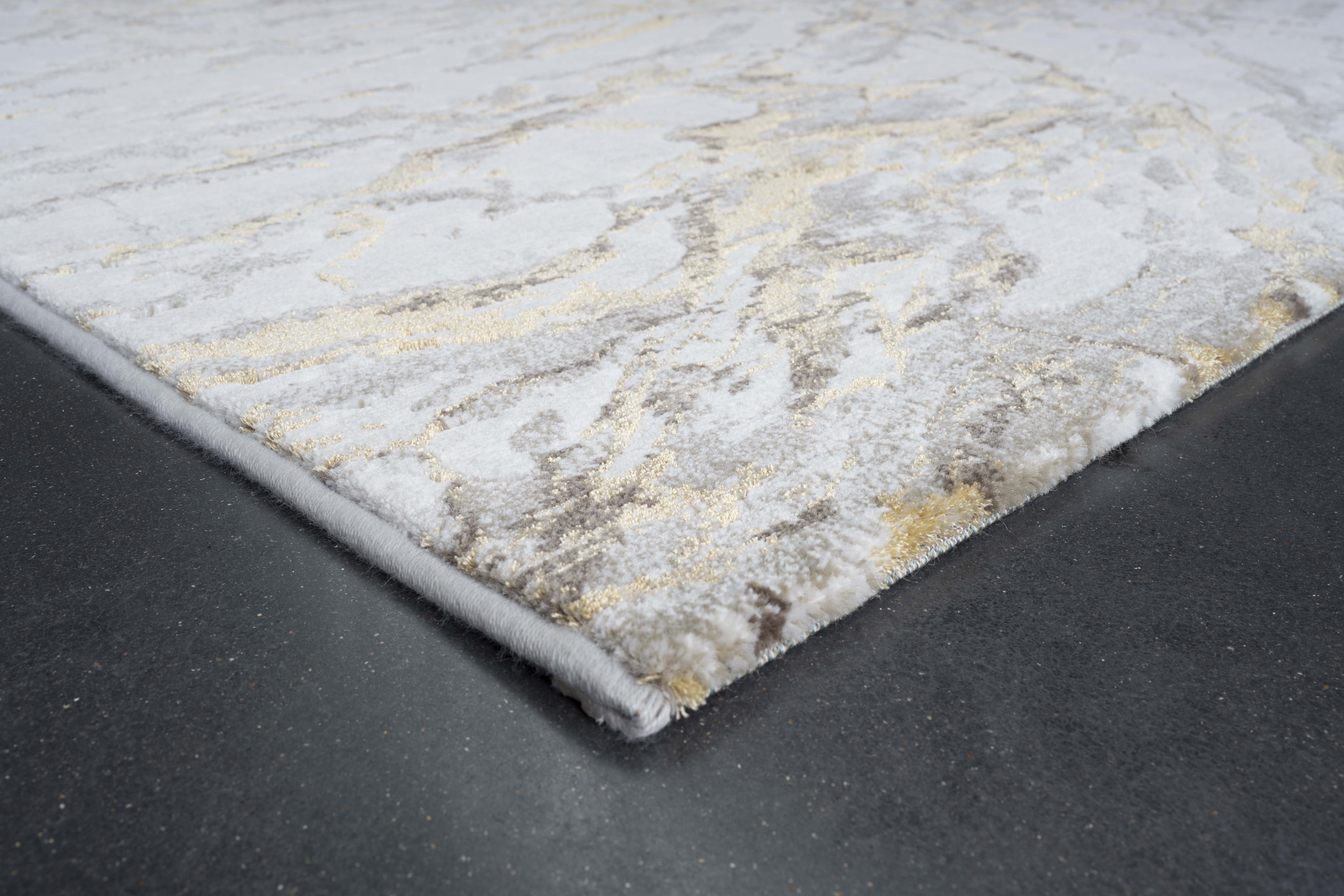 Ragolle Webteppich Platinum ca. 200x290cm in weiß-grau-gold