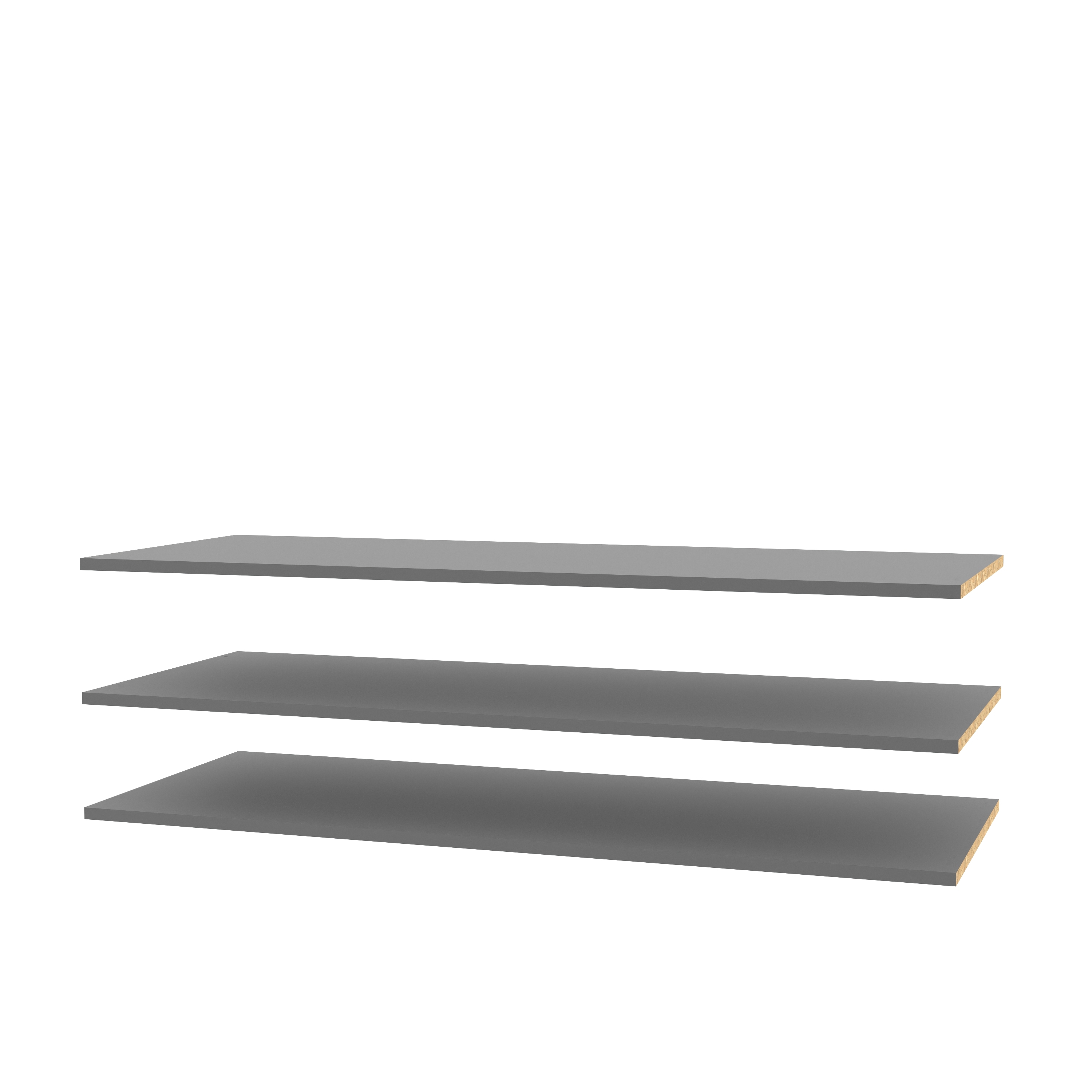 Forte Einlegeboden 3er-Set CORA in grau Forte Einlegeboden 3er-Set CORA in grau