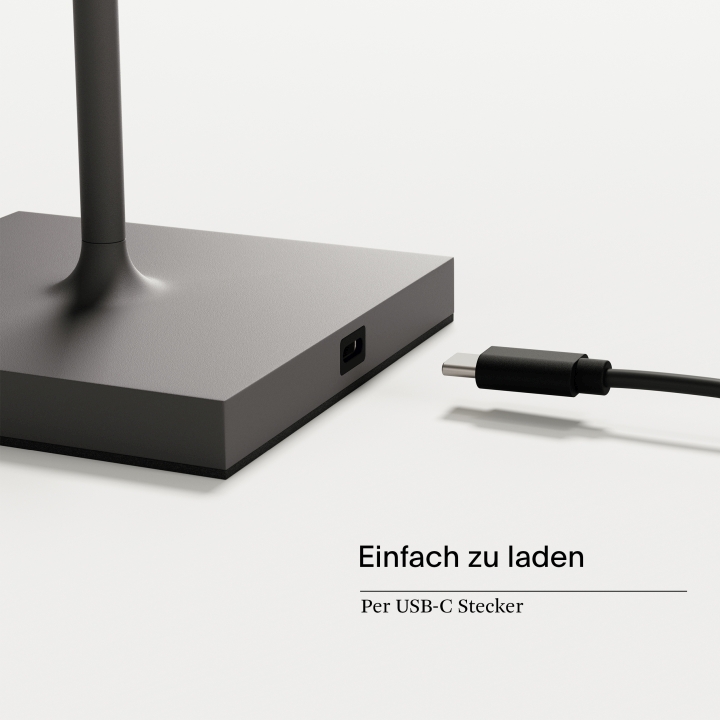 Sigor LED-Akku-Tischleuchte Nuindie in Farbe graphitgrau, dimmbar