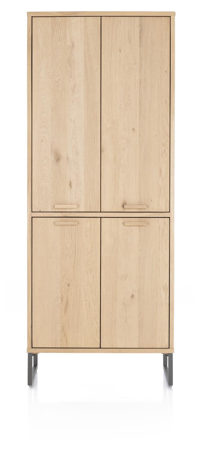 Henders & Hazel Schrank CASTELLO ca. B85 H215 T42 cm in Eiche furniert sand oak Henders & Hazel Schrank CASTELLO ca. B85 H215 T42 cm in Eiche furniert sand oak, Kleiderschrank, Holzoptik, Schrank mit Türen, Stativfuß, 4-türig