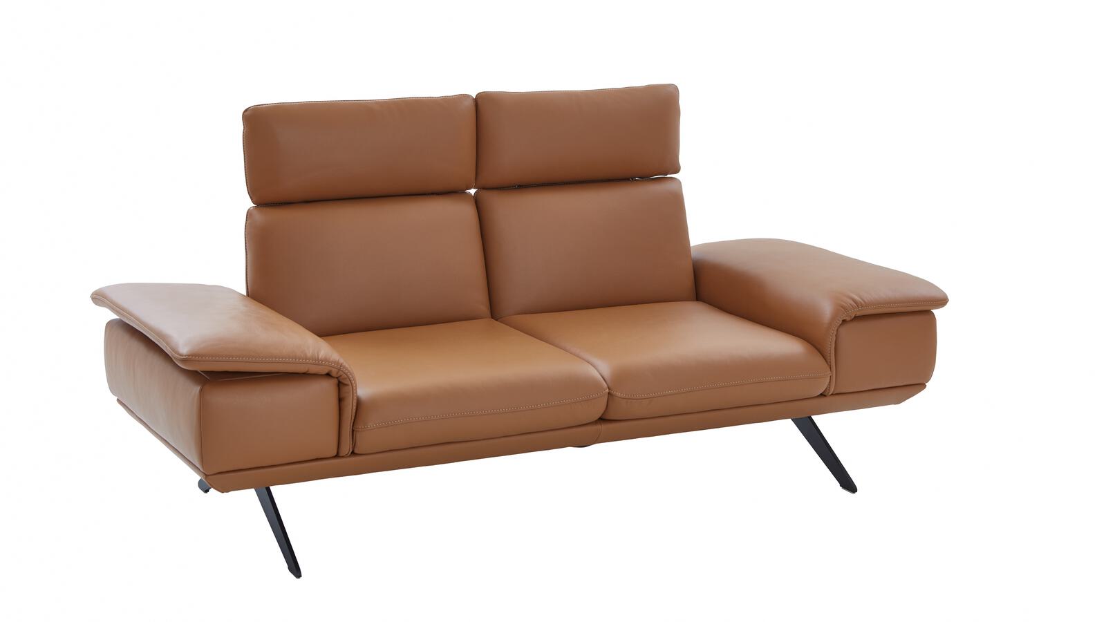 Koinor Sofa klein ELEMENTS in Leder X-HAPPY bernstein