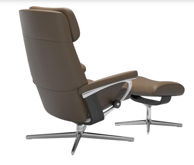 Stressless Sessel mit Hocker PAUL in Leder Velaro 09 Mole