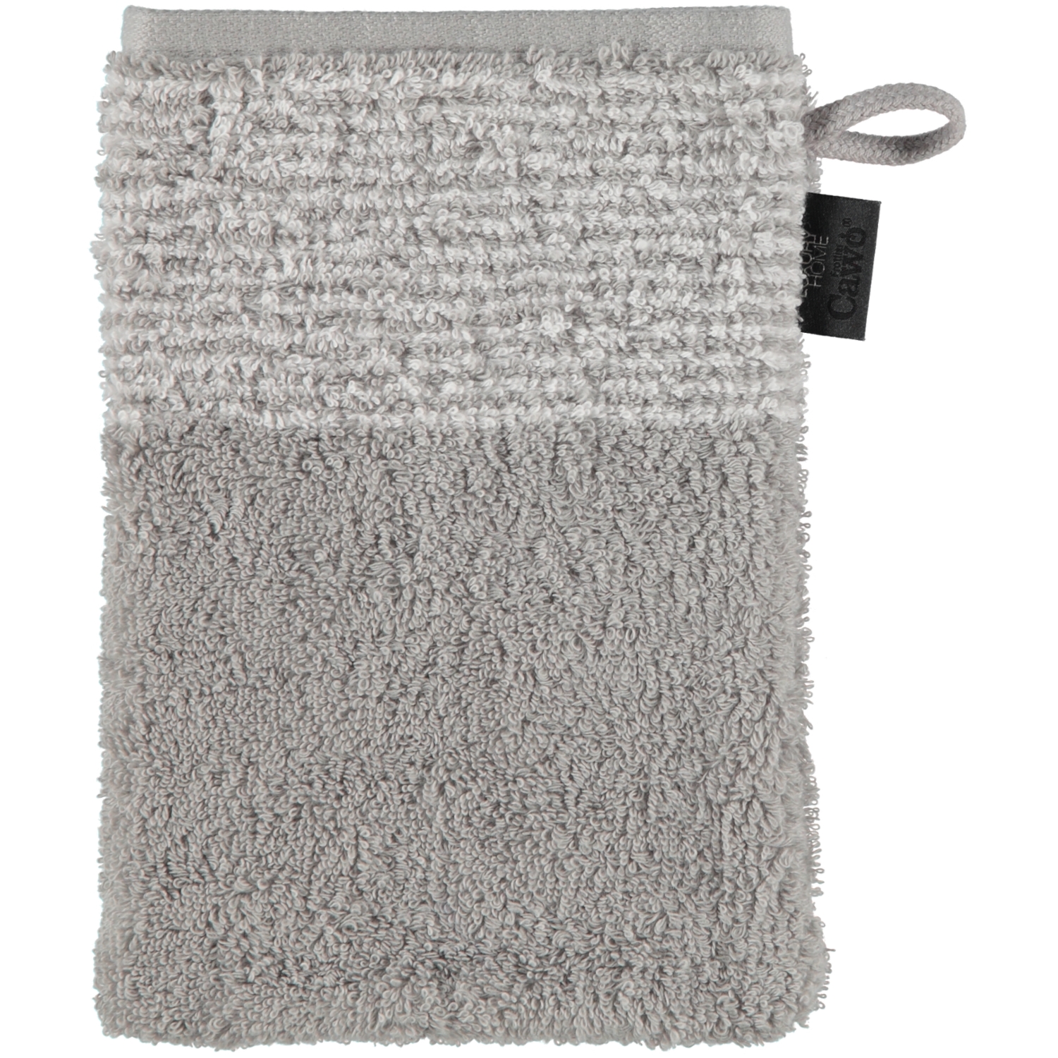 Cawö Waschhandschuh TWO-TONE 16x22cm in Farbe platin