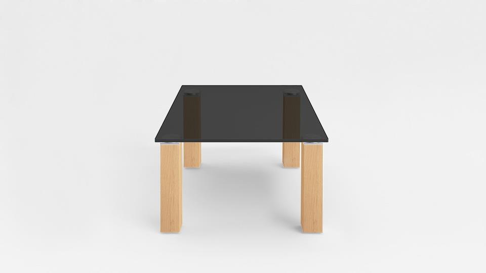 Eve Collection Couchtisch Rimini, ca. 80 x 43 x 80 cm in Rauchglas 12mm