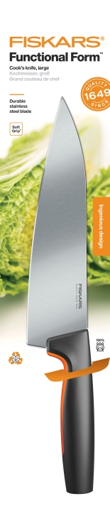 Fiskars Kochmesser groß FUNCTIONAL FORM 41cm in Farbe Black/Orange