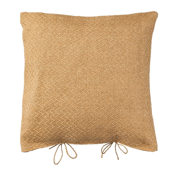 Kissen 45x45cm WHEATON in Beige, Kissen, Kissenbezug, Textil, Geometrisches Muster, Zierkordeln