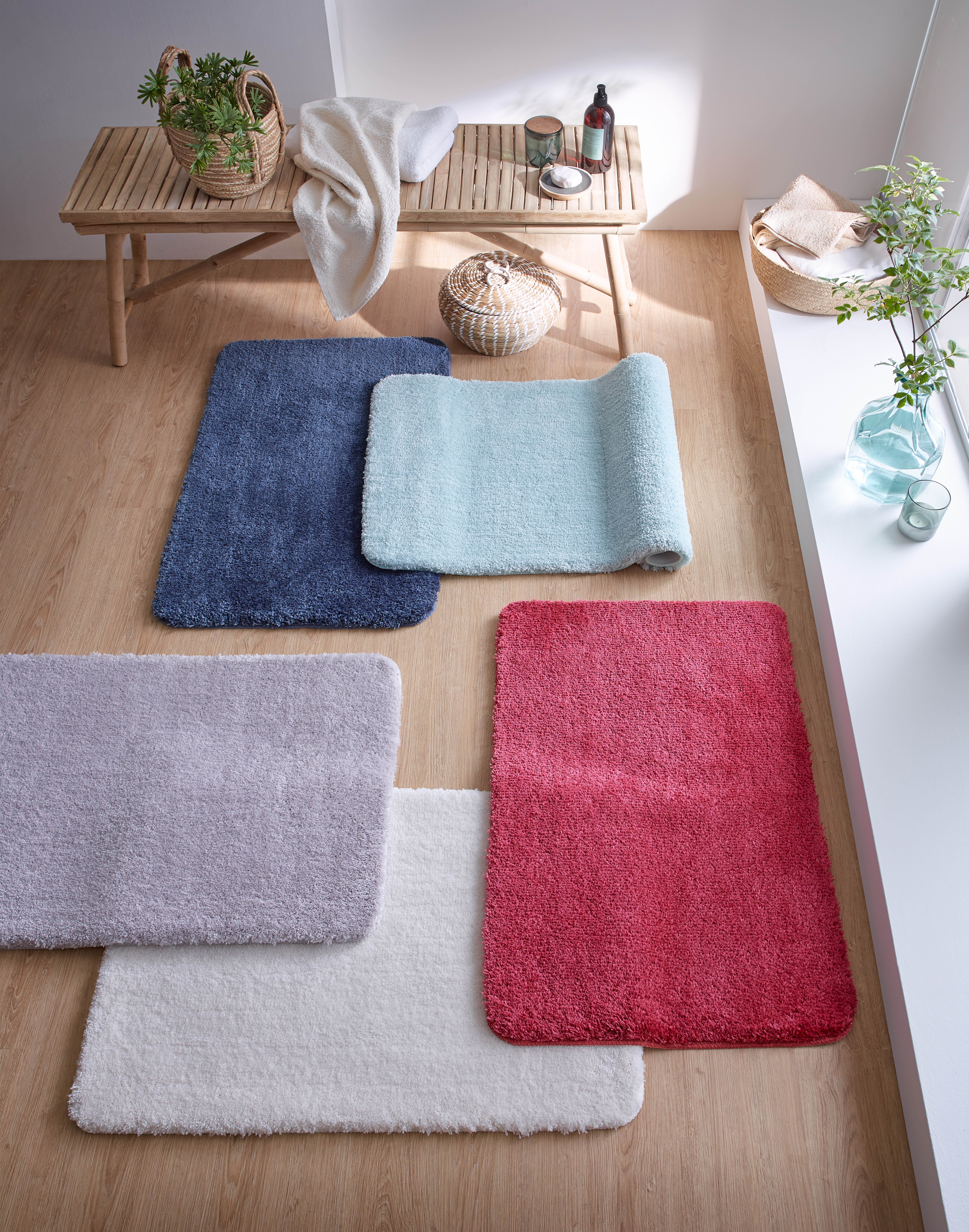 Kleine Wolke Badteppich MEADOW ca. 70x120cm in Farbe Marsala