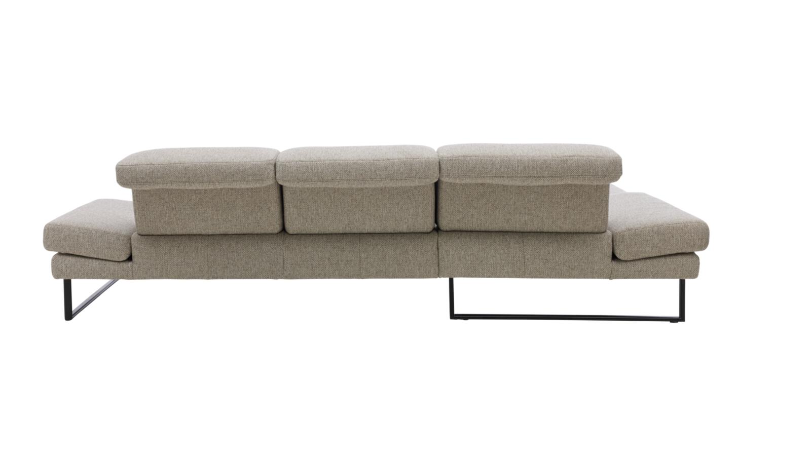 Interliving Polstergruppe IL 4460 ca. 191x308cm in Stoff Jazz silber, Couch, Mobiliar, Kissen, Dekoration für Zuhause