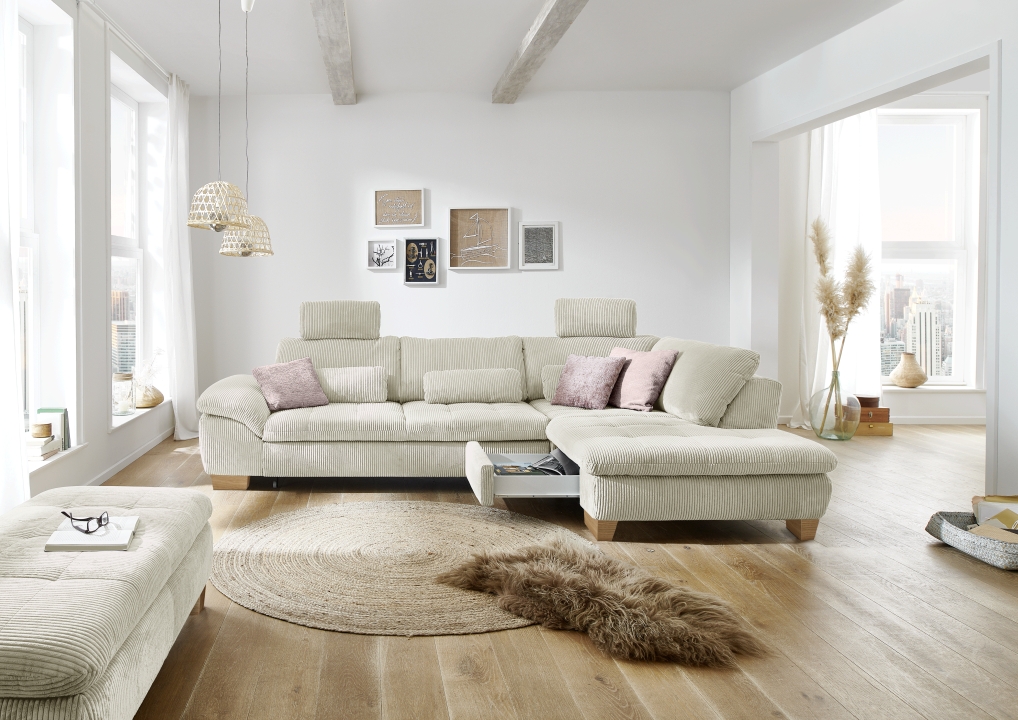 Modulmaster Polstergruppe VS-MP1028 ca. 306x197 Beige, wohnzimmer, sofa, ecksofa, beige, holzboden