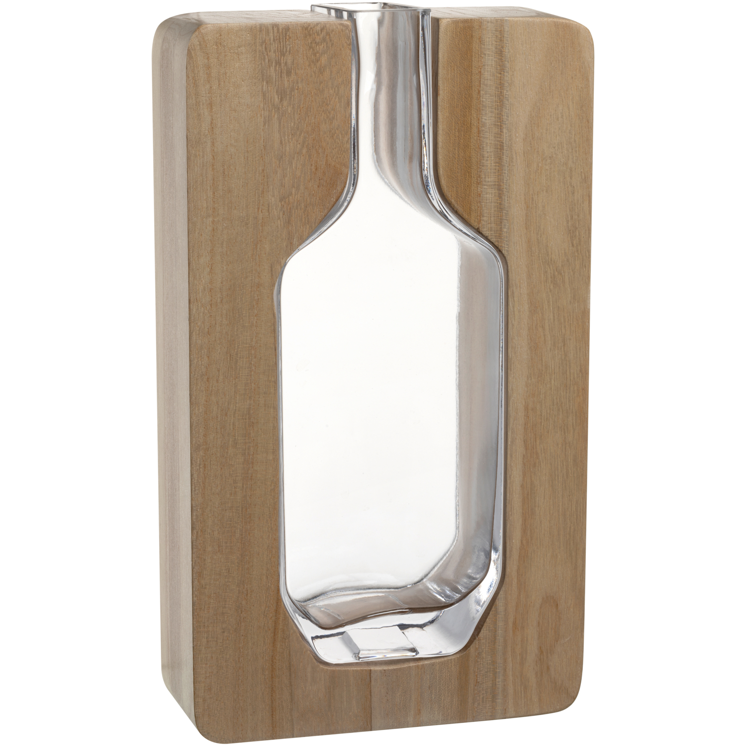 LEONARDO Holzvase Autentico in Farbe mehrfarbig, Krug, Töpferei, Vase, Besteck, Glas