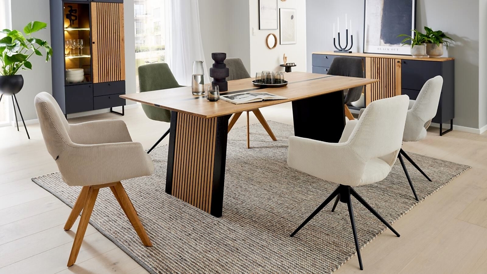 Interliving Esstisch INTERLIVING-5605 B/L ca.100x220cm in Charakter-Eiche massiv