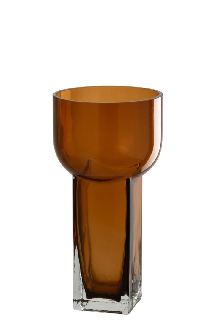 Vase in Braun Vase in Braun, Glas, Töpferei, Kelch, Tasse