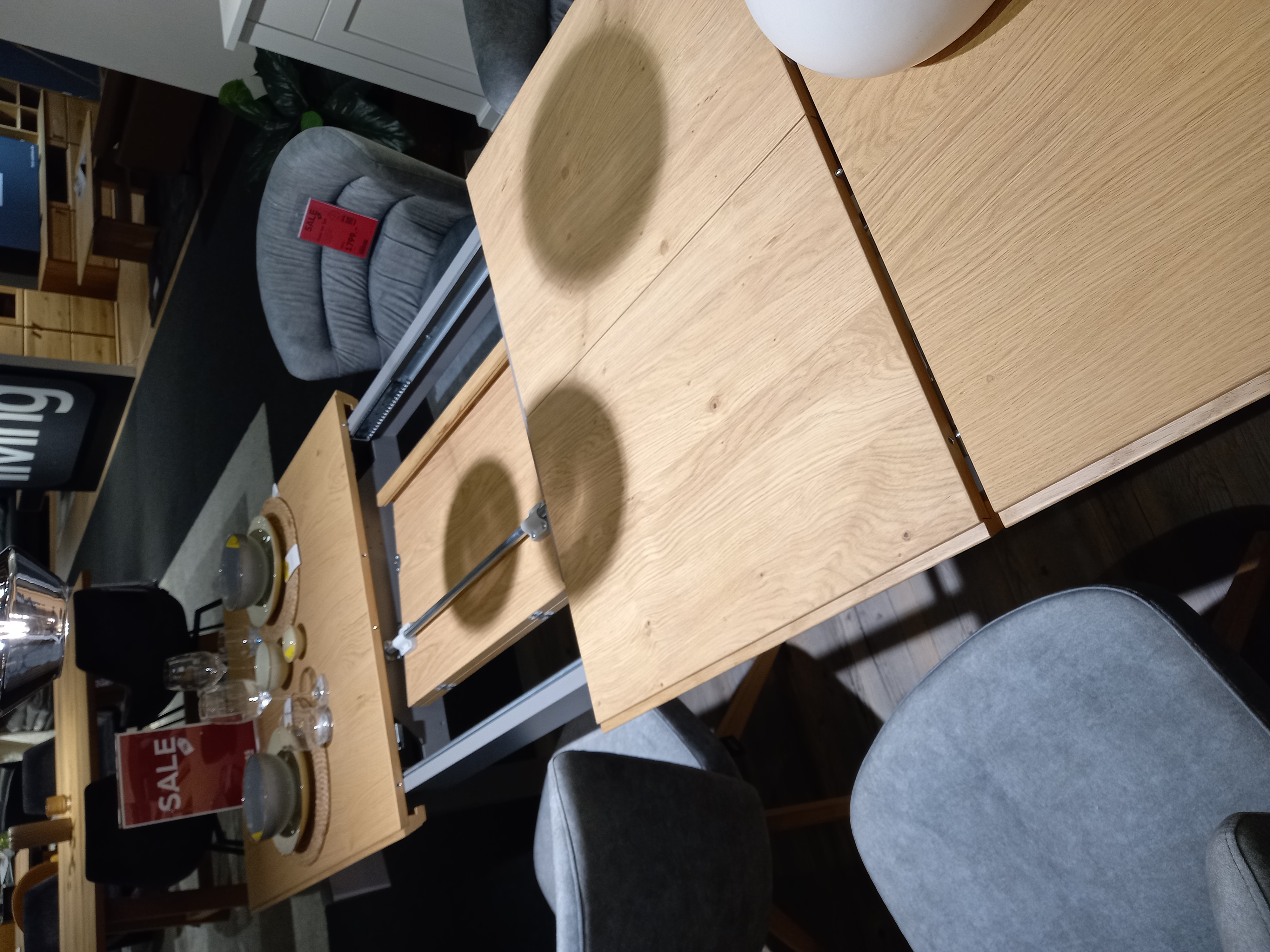 SCHÖNER WOHNEN-Kollektion Esstisch VILLAGE in Gestell Lack Stone, Sperrholz, Holz, Tabelle, Innenarchitektur, Schreibtisch