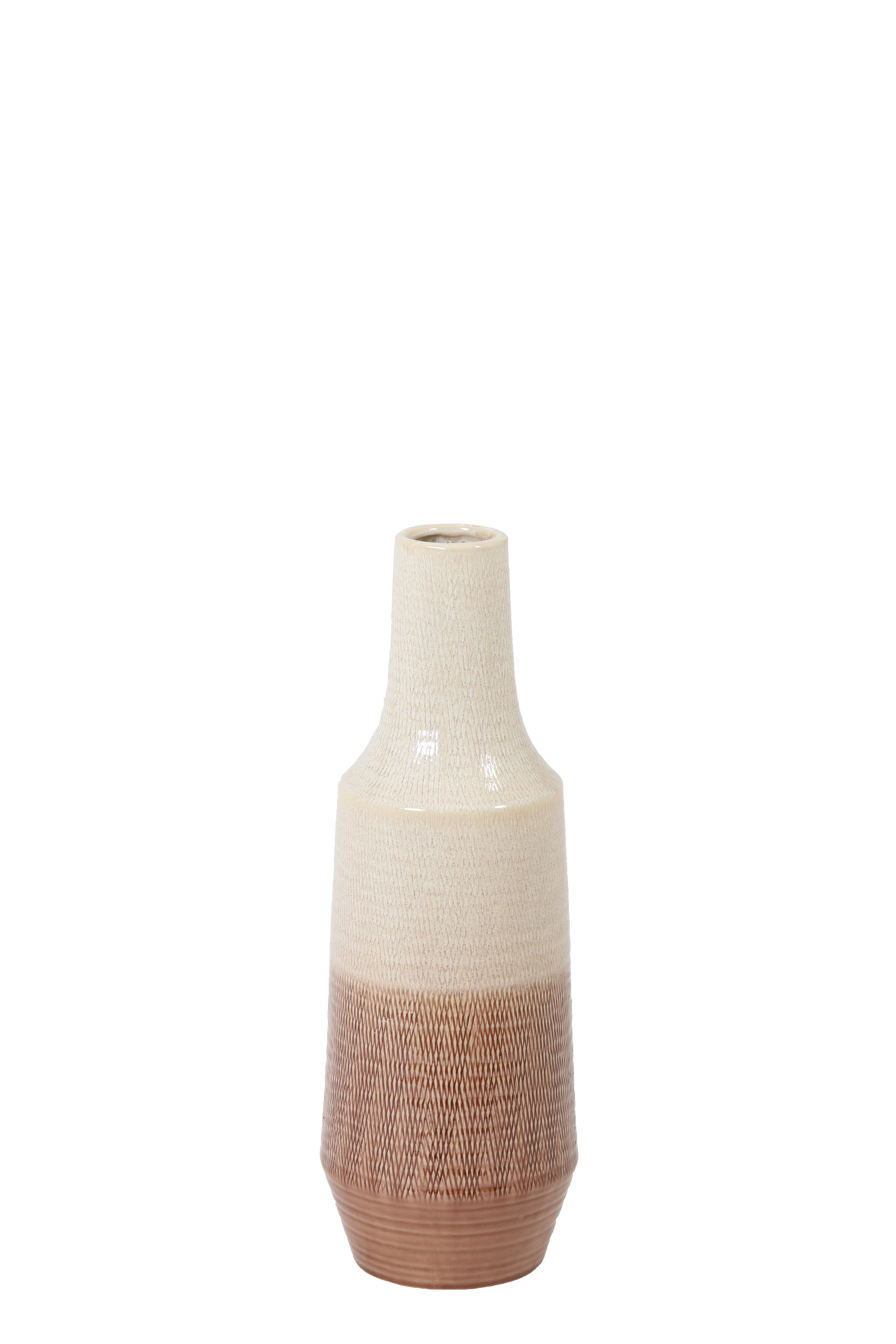 Light & Living Vase FRASCA in Keramik Altrosa, Creme