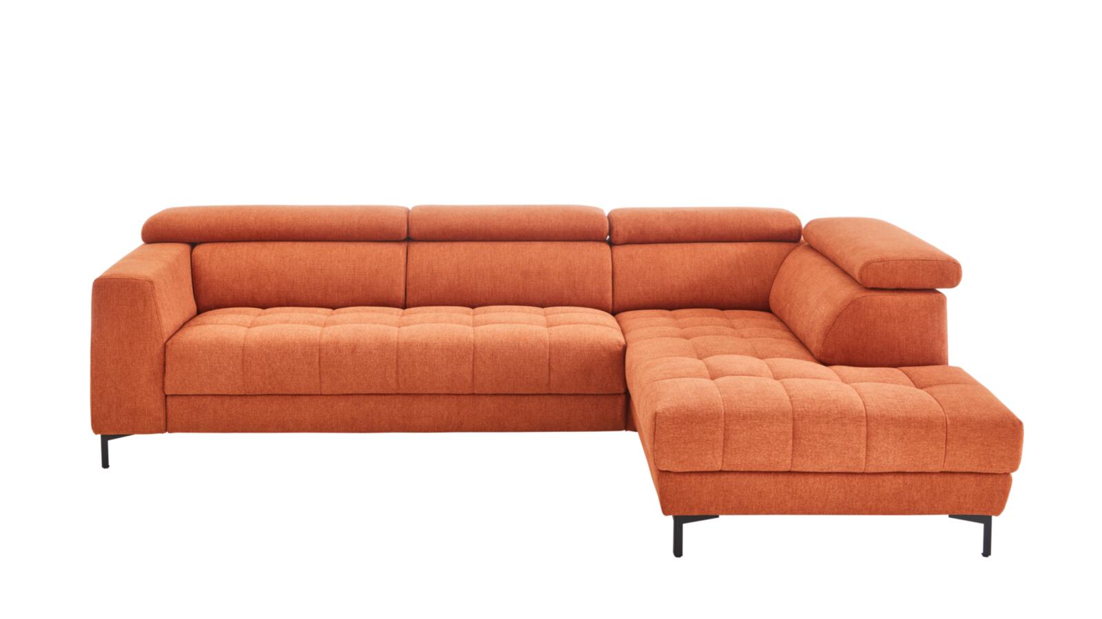 Polsterecke ca. 293x201cm in Stoff Signal orange