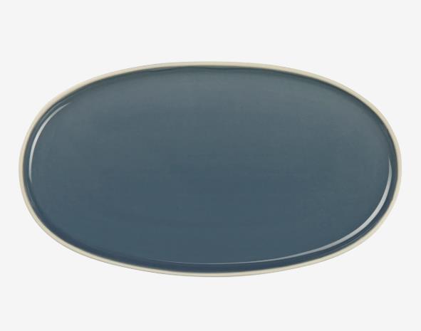 ASA Selection Platte SEMANA ca. B16 H2,2 T28,5 cm in sepia, Mahlzeit, Servierplatte, Porzellan, Töpferei, Oval