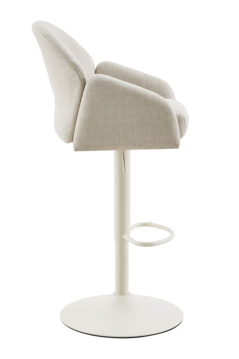 Hela Barhocker HOLLY H ca. B53 H96 T57 cm in Stoff WS beige 31/36, Barhocker, Hochstuhl, Stuhl, Sattelhöhe, Stuhl mit Rückenlehne
