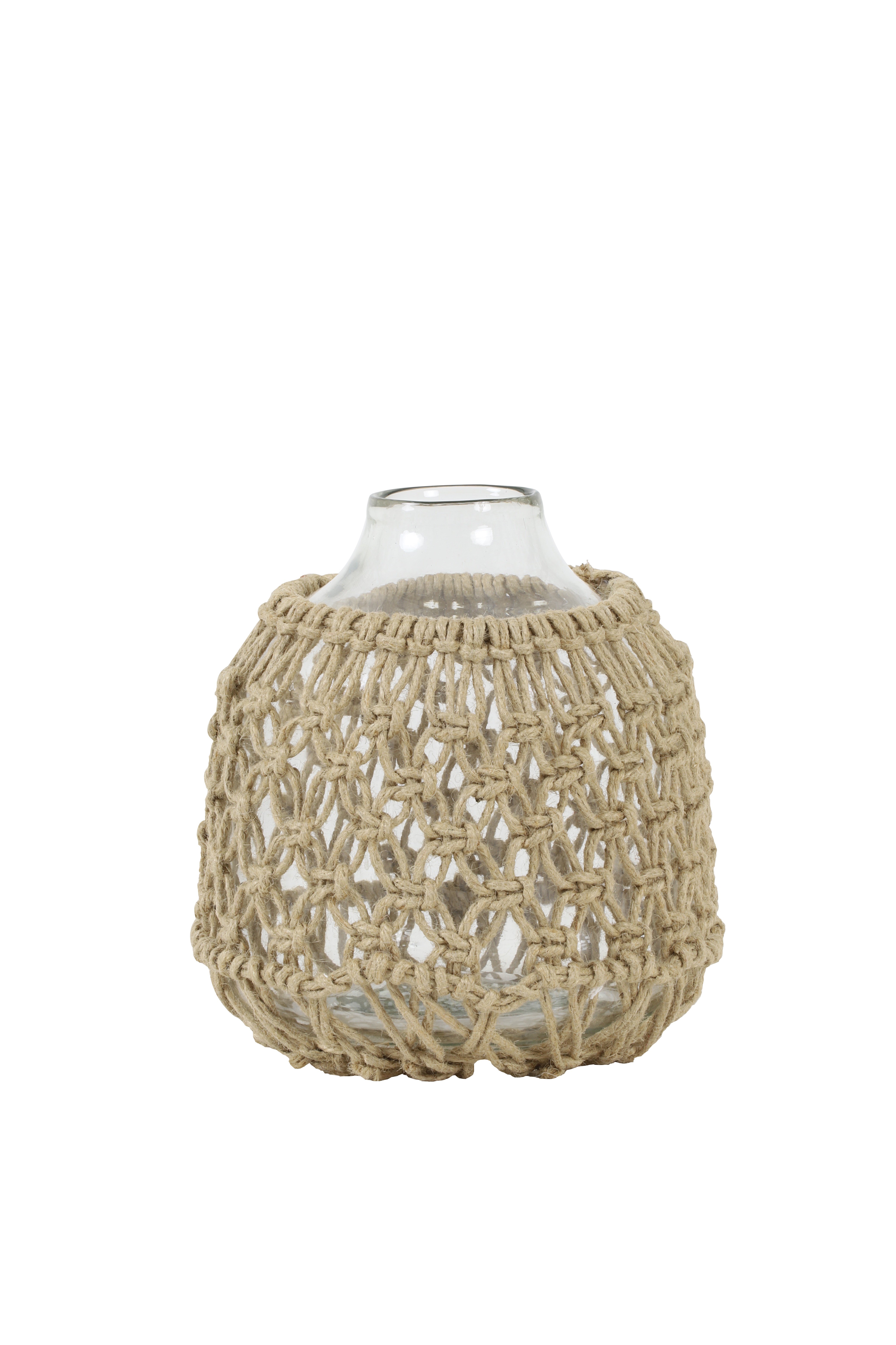 Light & Living Vase NARONA in Glas Klar, Jute Light & Living Vase NARONA in Glas Klar, Jute