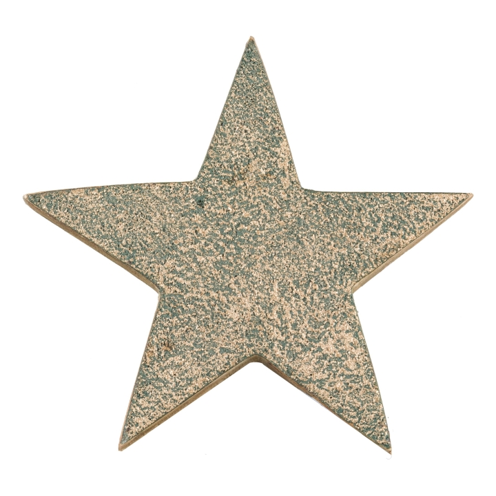 Gasper Holz Engel stehend in Farbe Jade, Sternsymbol, Symbol