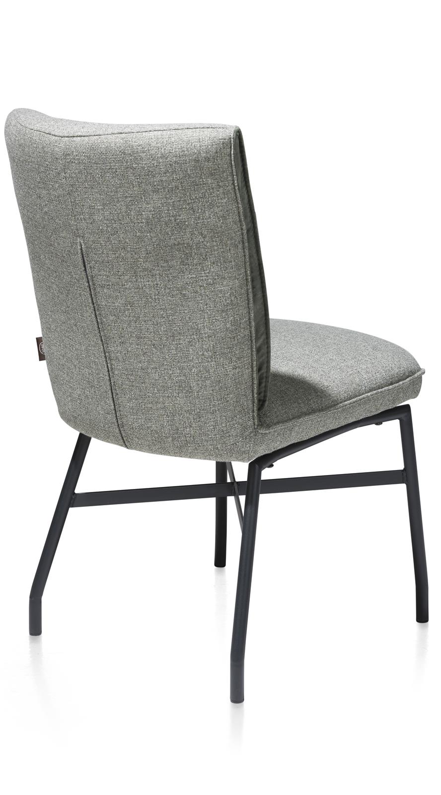 Henders & Hazel Stuhl Eden off-black/charcoal Henders & Hazel Stuhl EDEN ca. B50 H91 T69 cm in Leder/Stoffkombi Taurus