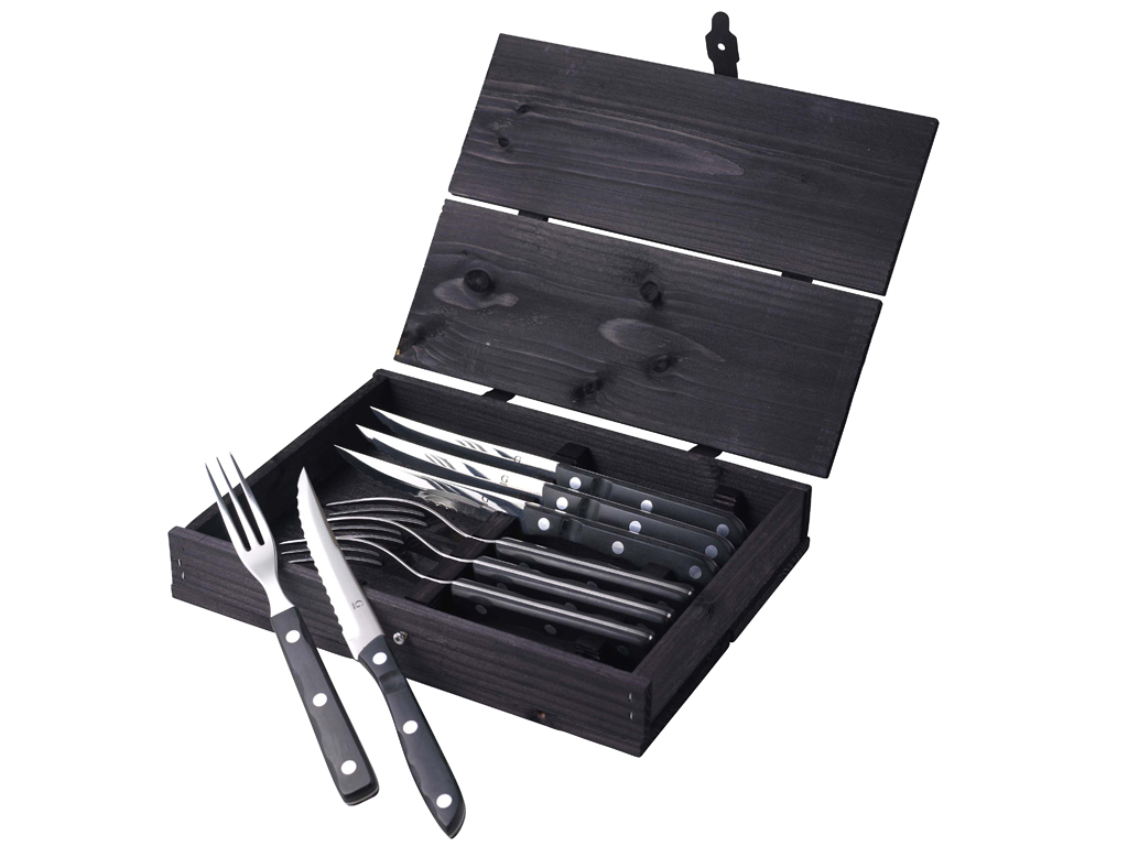 F&H Steak-Besteck GENSE OLD FARMER in Farbe Schwarz F&H Steak-Besteck GENSE OLD FARMER in Farbe Schwarz