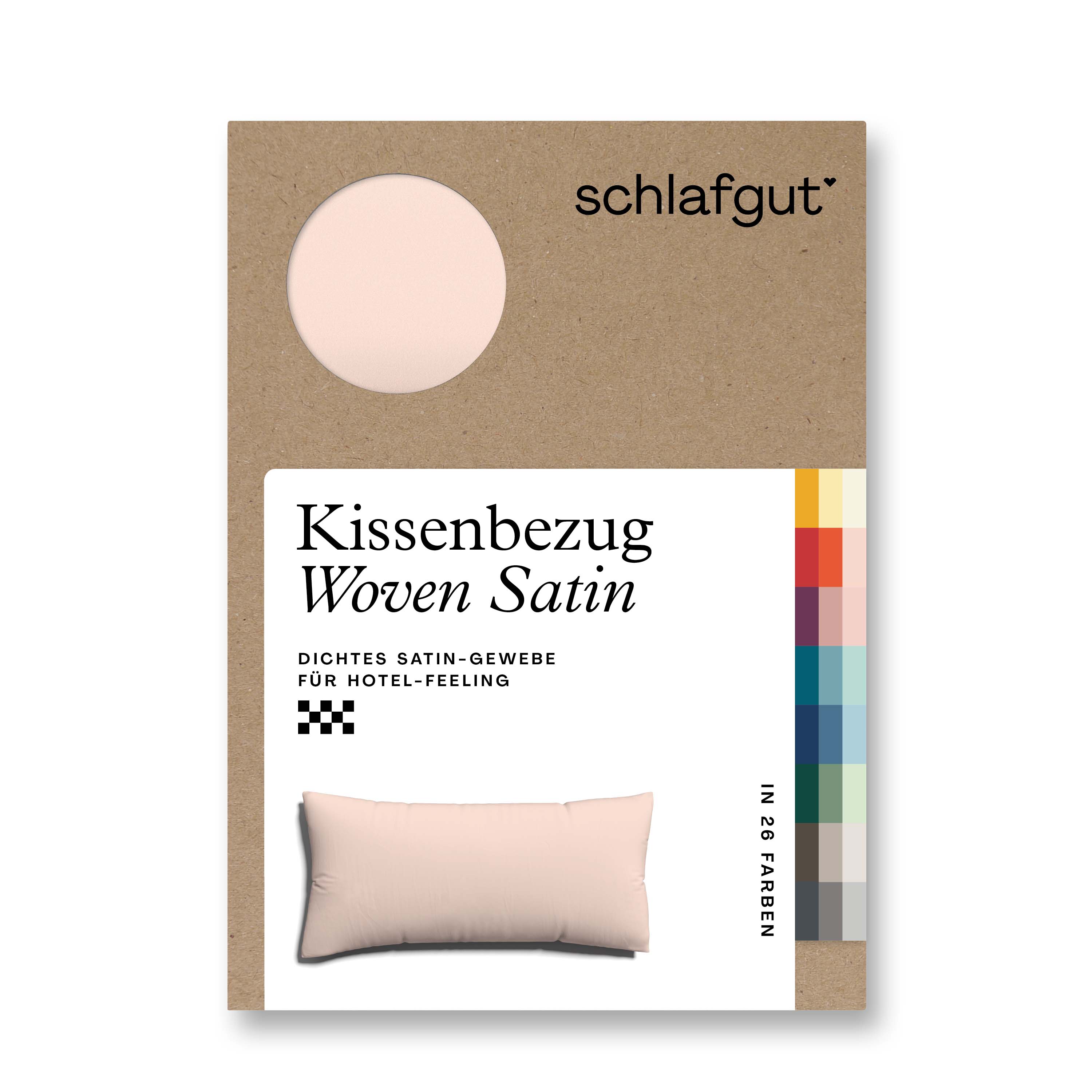 Schlafgut Kissenbezug 40x80 cm KISSENBEZUG in red light Schlafgut Kissenbezug 40x80 cm KISSENBEZUG in red light, Kissenbezug, Woven Satin, Satin-Gewebe, Hotel-Feeling, Farbenpalette