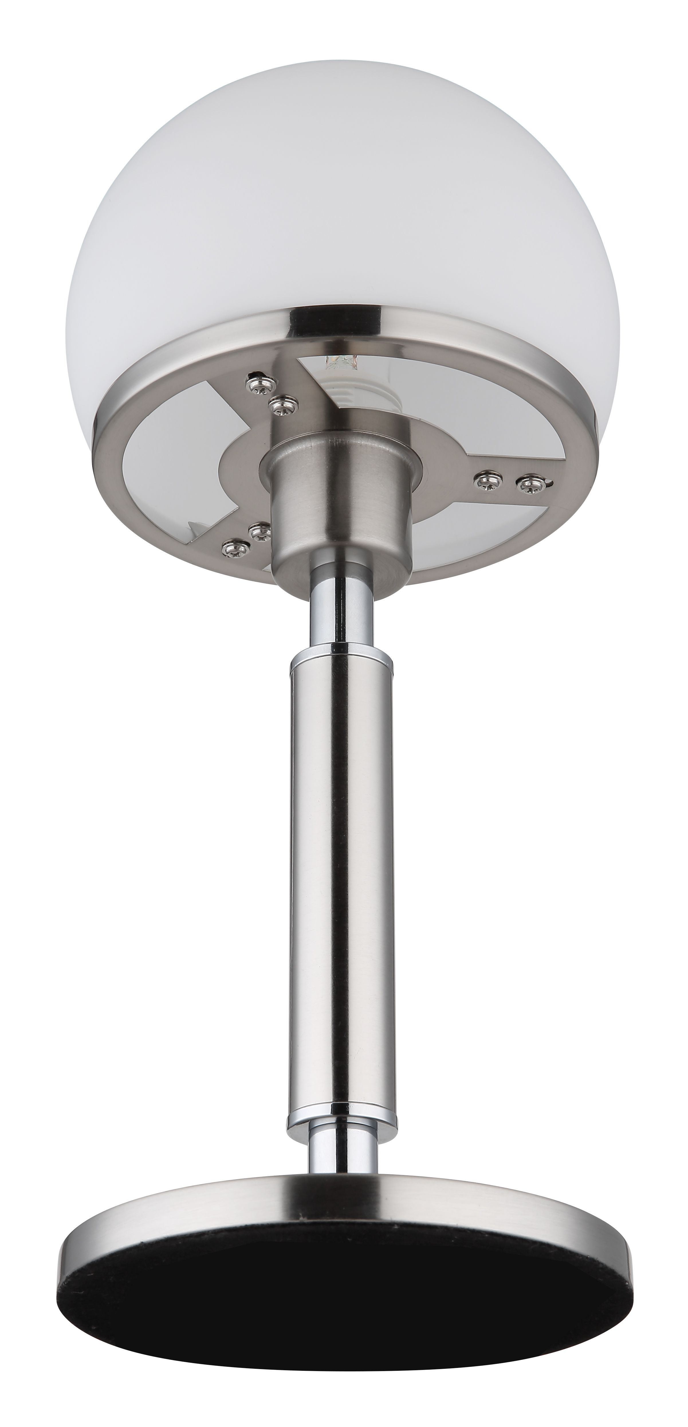 Globo Tischleuchte HAKU ca. H40 cm, D18 cm in nickel matt Metall