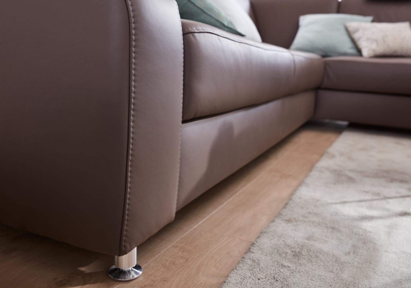 Modulmaster Polstereckgruppe MM-PN1059 ca. 286x224cm in Leder Torro mocca, Sofa, Leder, Braun, Sesselbeine, Rückenlehne