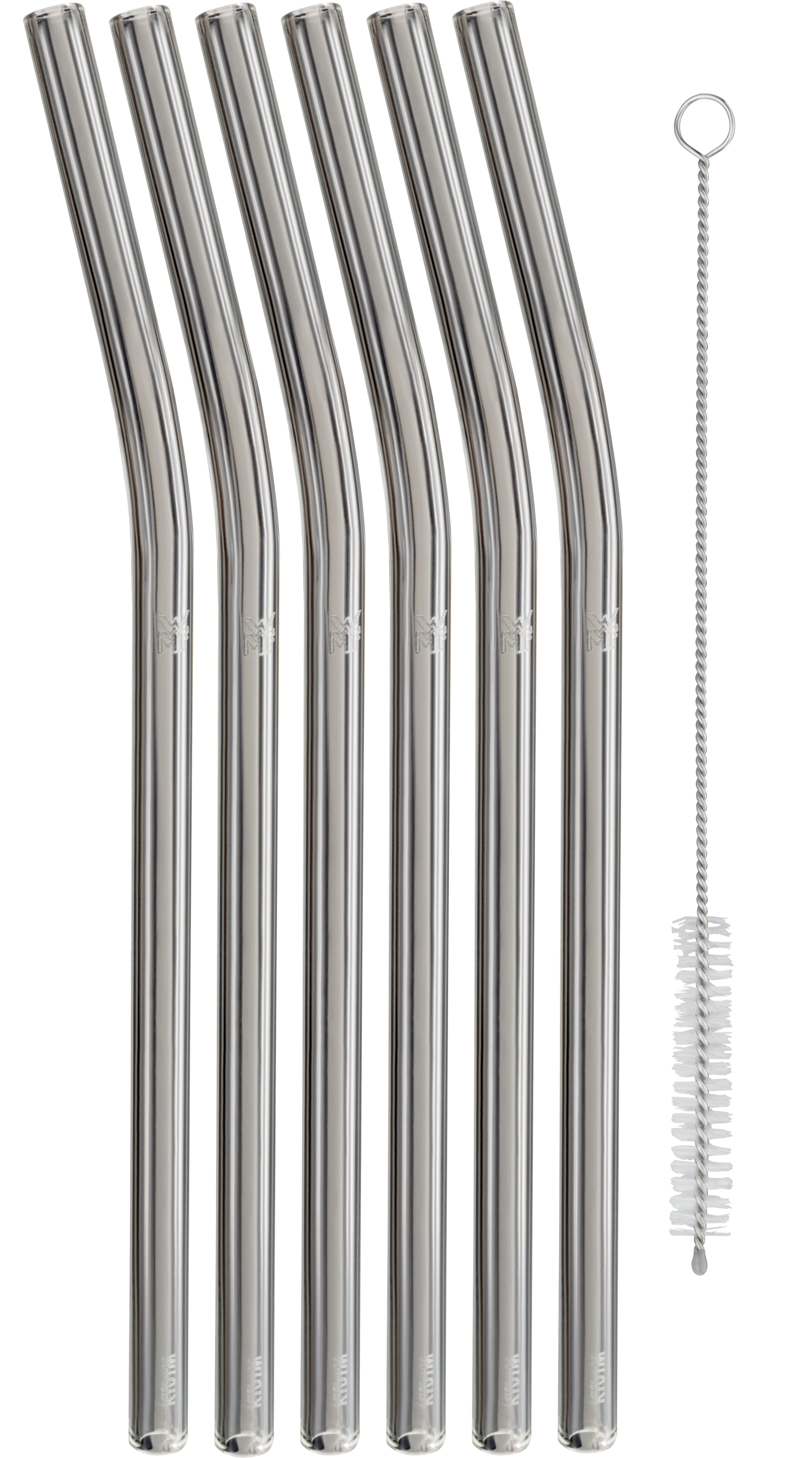 WMF Baric Trinkhalm-Set aus Glas, 22 in transparent