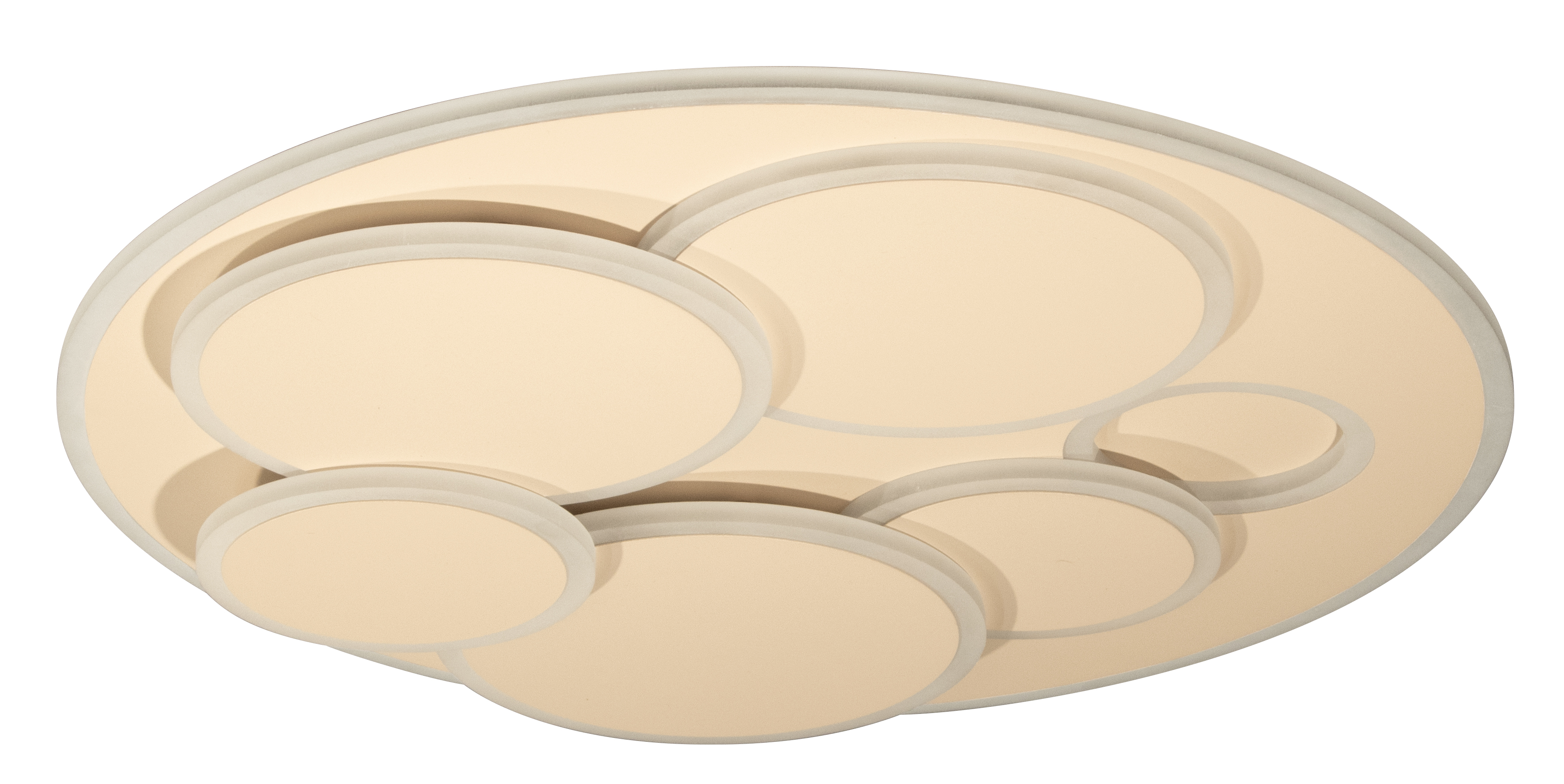 Fischer & Honsel LED-Deckenleuchte DOTS 1-flammig in Farbe Metall sandfarbig/Acrylglas satiniert, Deckenleuchte, Kopf, Person, Deckenventilator, Gesicht