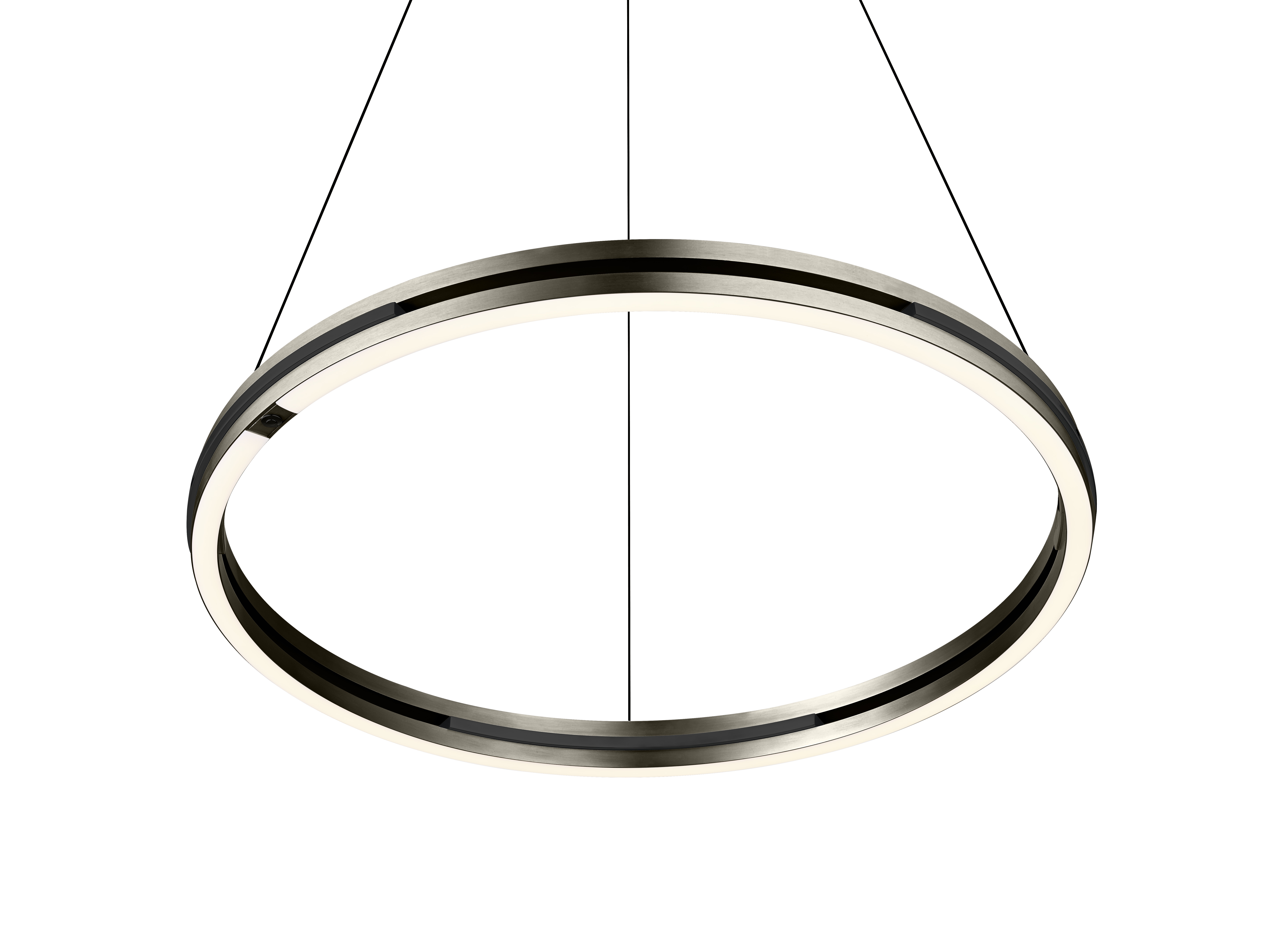 B-Leuchten LED-Pendelleuchte Durchmesser ca. 60cm, Höhe ca. 180cm in Bronze eloxiert, Leuchter, Lampe, Leuchte