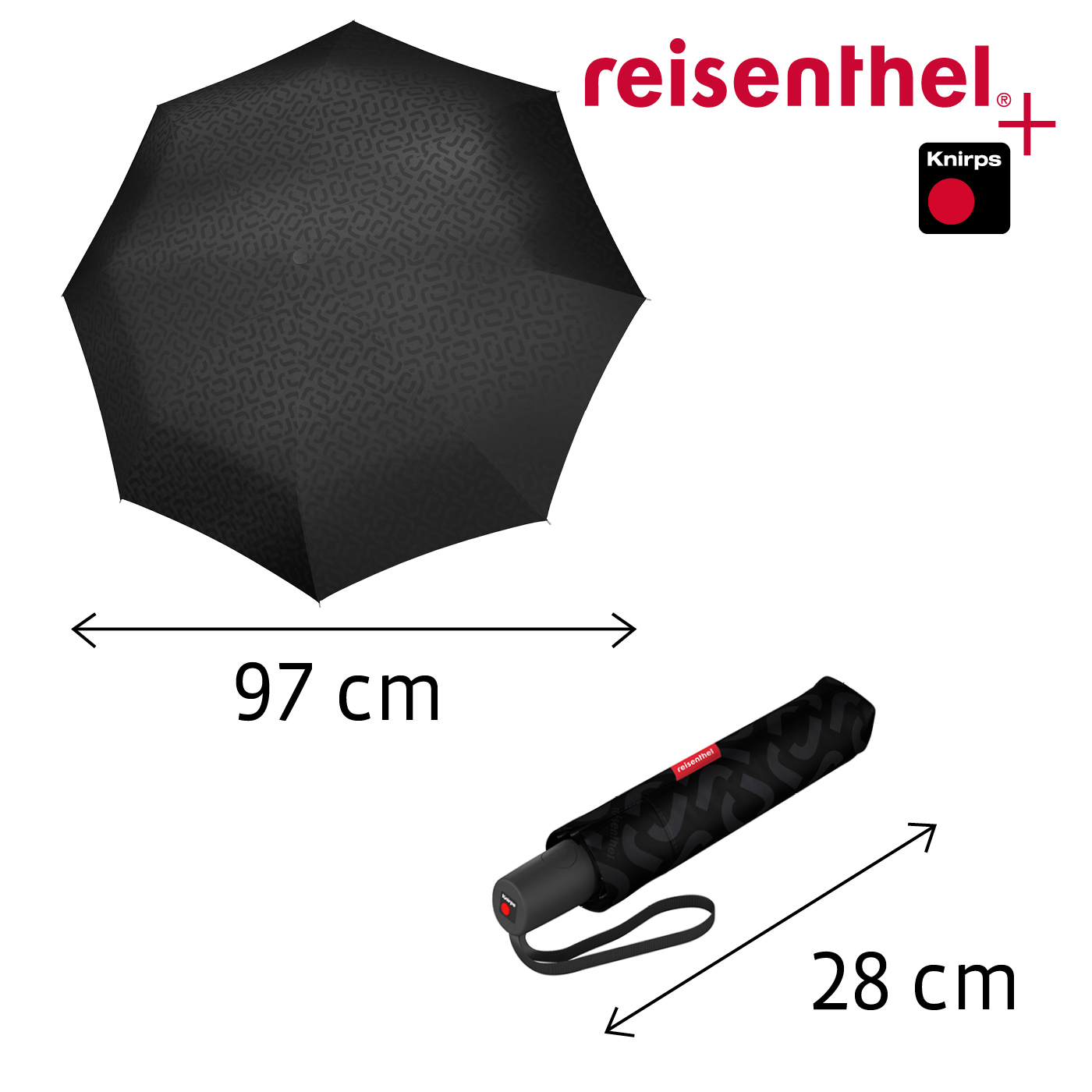 Reisenthel UMBRELLA POCKET DUOMATIC in Farbe signature black hot print