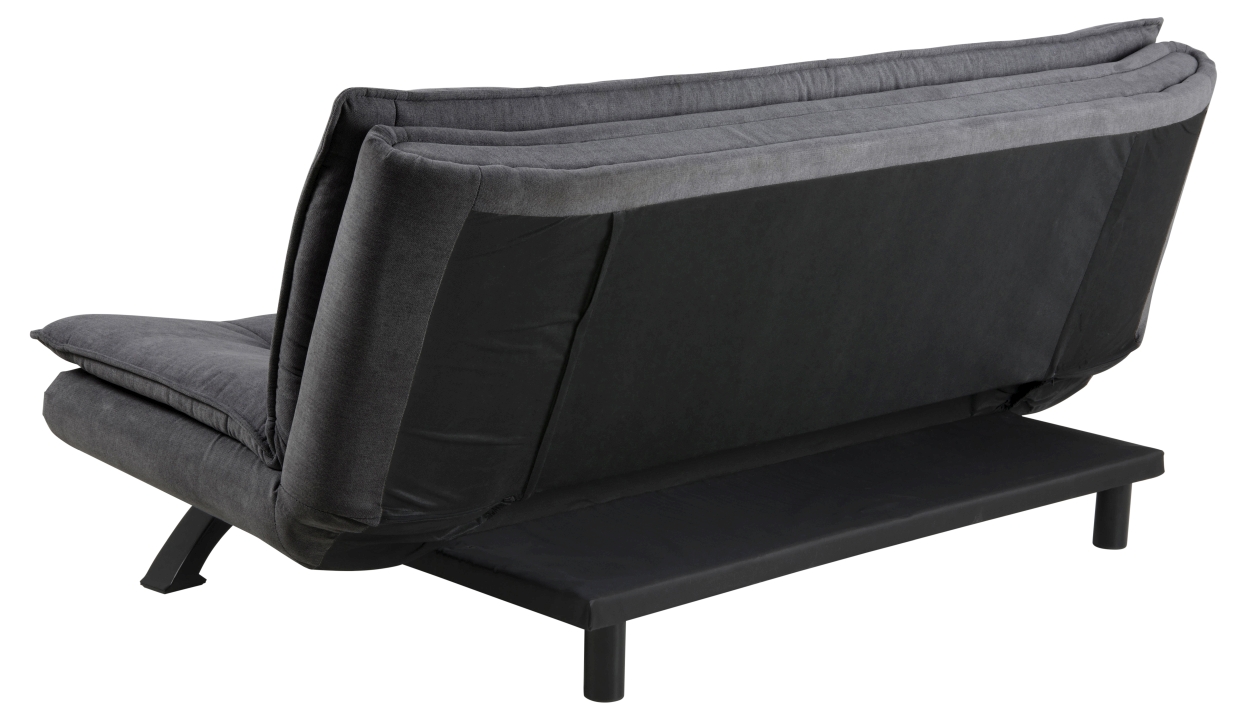 Actona Schlafsofa FAITH in Stoff Enjoy dunkelgrau, Gestell matt schwarz