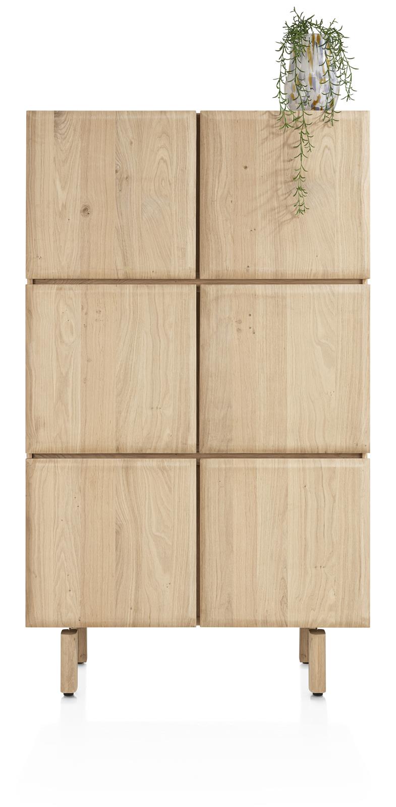Henders & Hazel Highboard AZULO ca. B100 H170 T42 cm in Eiche furniert natural sand Henders & Hazel Highboard AZULO ca. B100 H170 T42 cm in Eiche furniert natural sand, holz, kommode, holzton, würfelregal, blumenpflanze