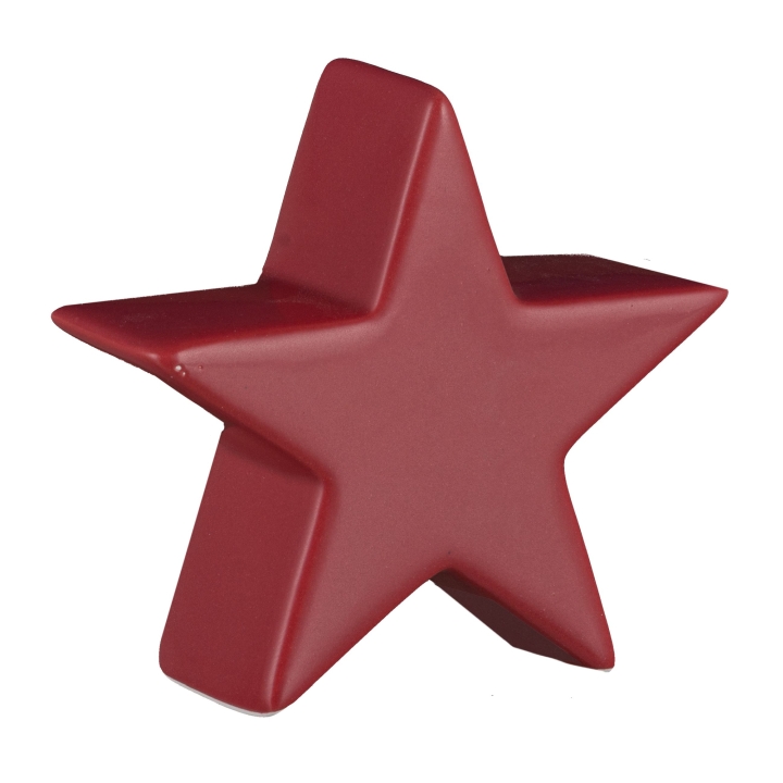 Gasper Porzellan Deko Stern in Farbe Granat, Sternsymbol, Symbol