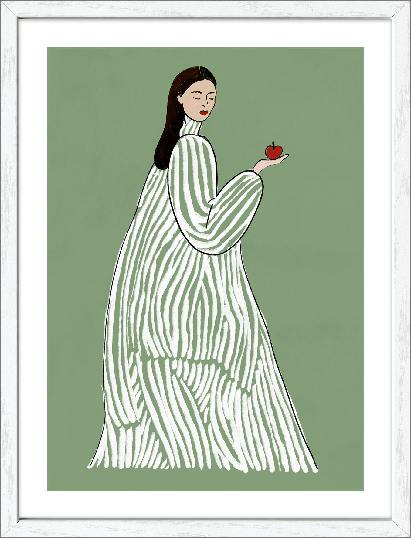 PRO ART Framed-Art Slim Scandic 43x33cm Holding An Apple II