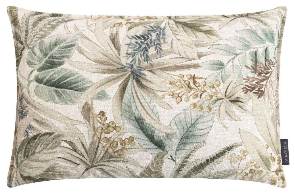 Magma Heimtex Kissenhülle TABITHA ca. 60x40cm in Farbe oliv, Kissen, Dekoration für Zuhause, Pflanze