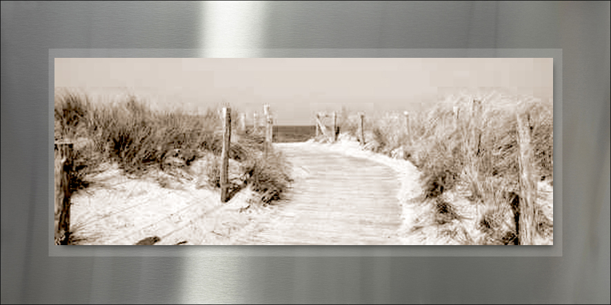 ProArt Double-Alu -Acryl bedruckt mit Aufsatz aus Acryl 100x50cm Beach III