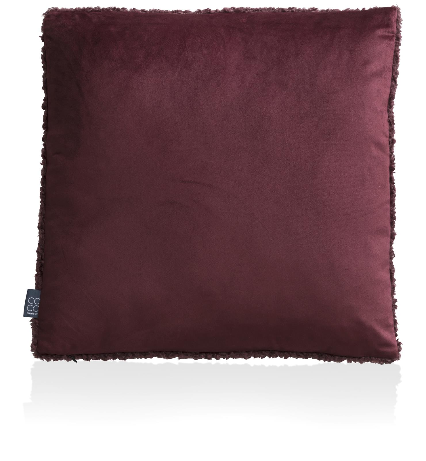 Coco Maison Kissen TEDDY ca. B45 T45 cm in Stoff bordeaux