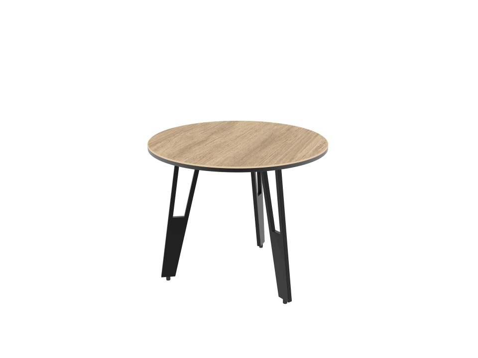 Beistelltisch TOSCA RONDE in Keramik Eiche hell/Stahl schwarz Akante Beistelltisch TOSCA RONDE in Keramik Eiche hell, Kaffeetisch, Mobiliar, Tabelle, Esstisch