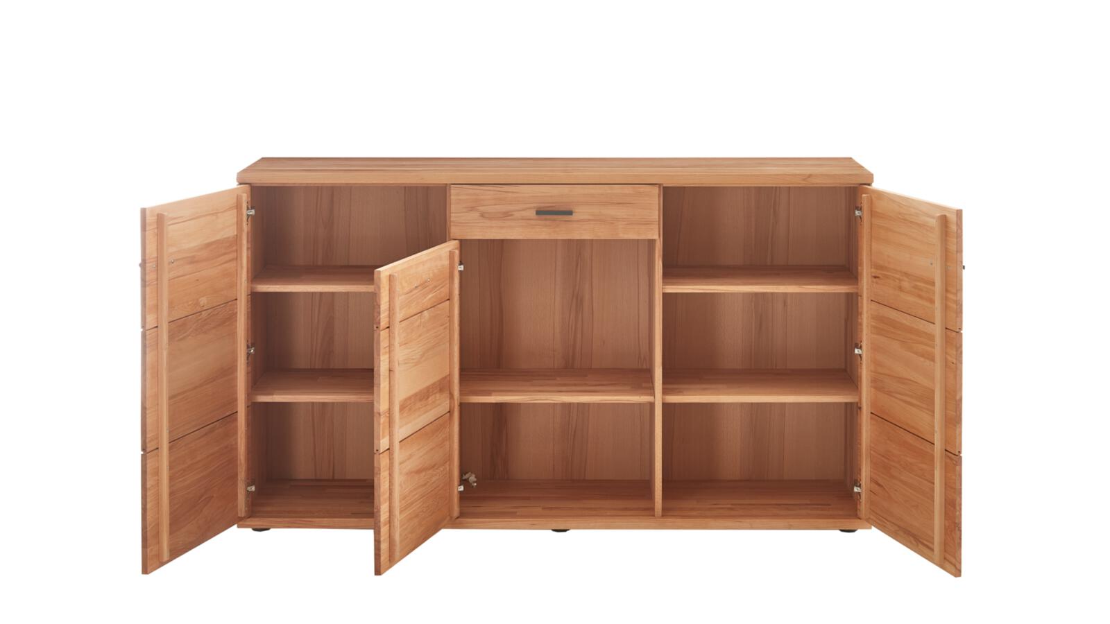  // Sideboard // Kernbuche natur // Griff 51 anthrazit // ca. B182,4 H104,2 T47,3, Küchenschrank, Sideboard, Holz, Schublade, Regale