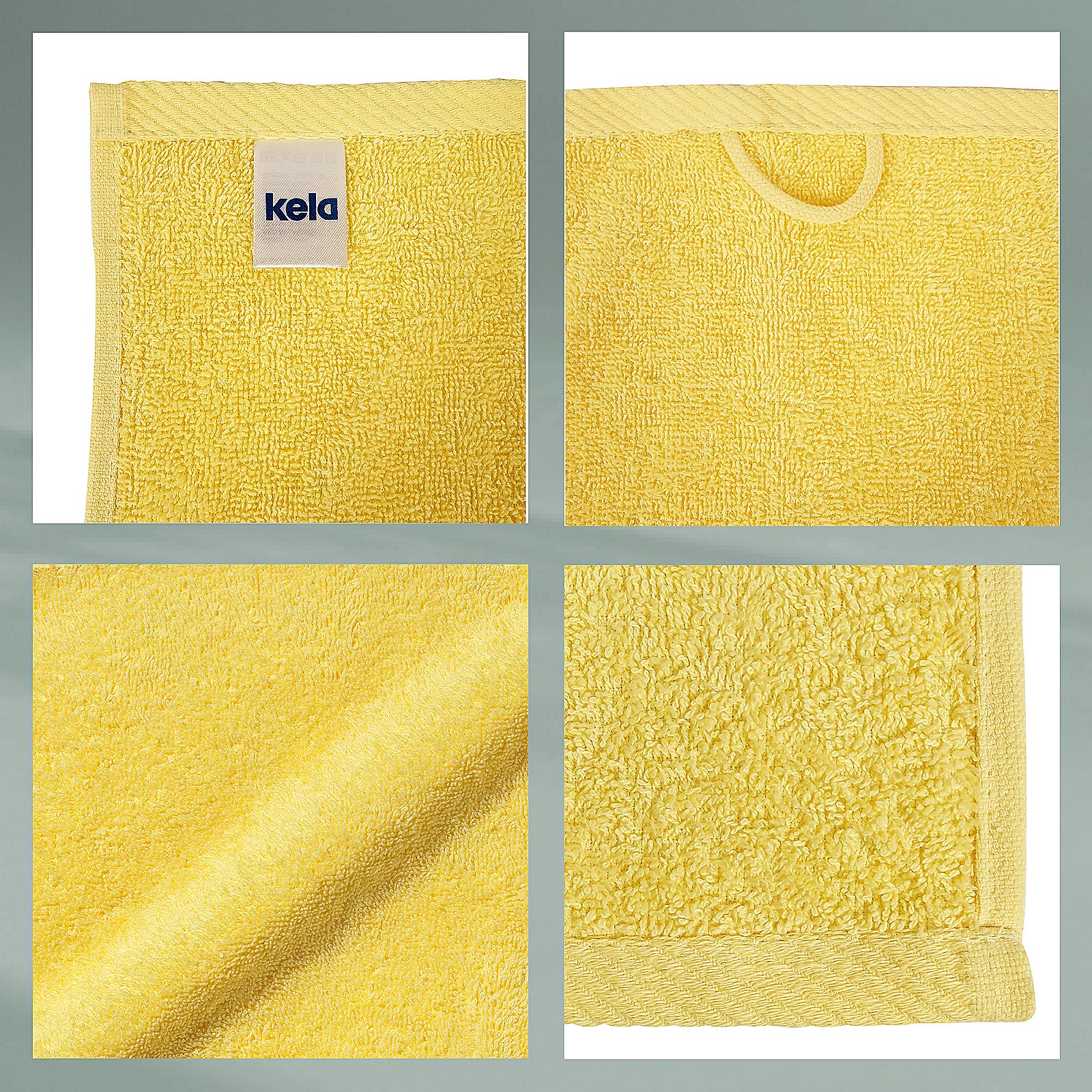 Kela HANDTUCH LADESSA in Farbe Sonnengelb, Handtuch, Badezimmer, Gästepaket, Frottier, Gelb