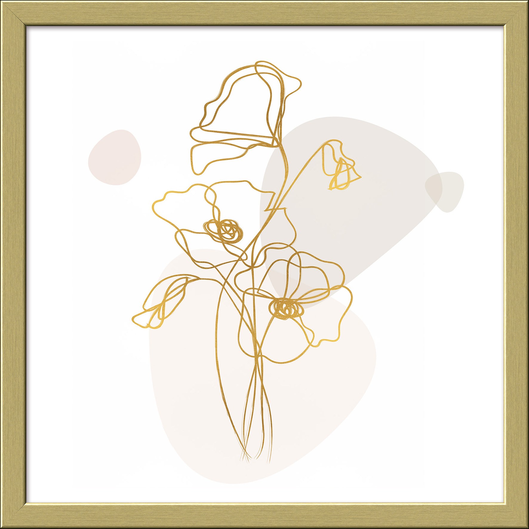 ProArt Framed-Art Slim Scandic 33x33cm Gold-Line-Art III