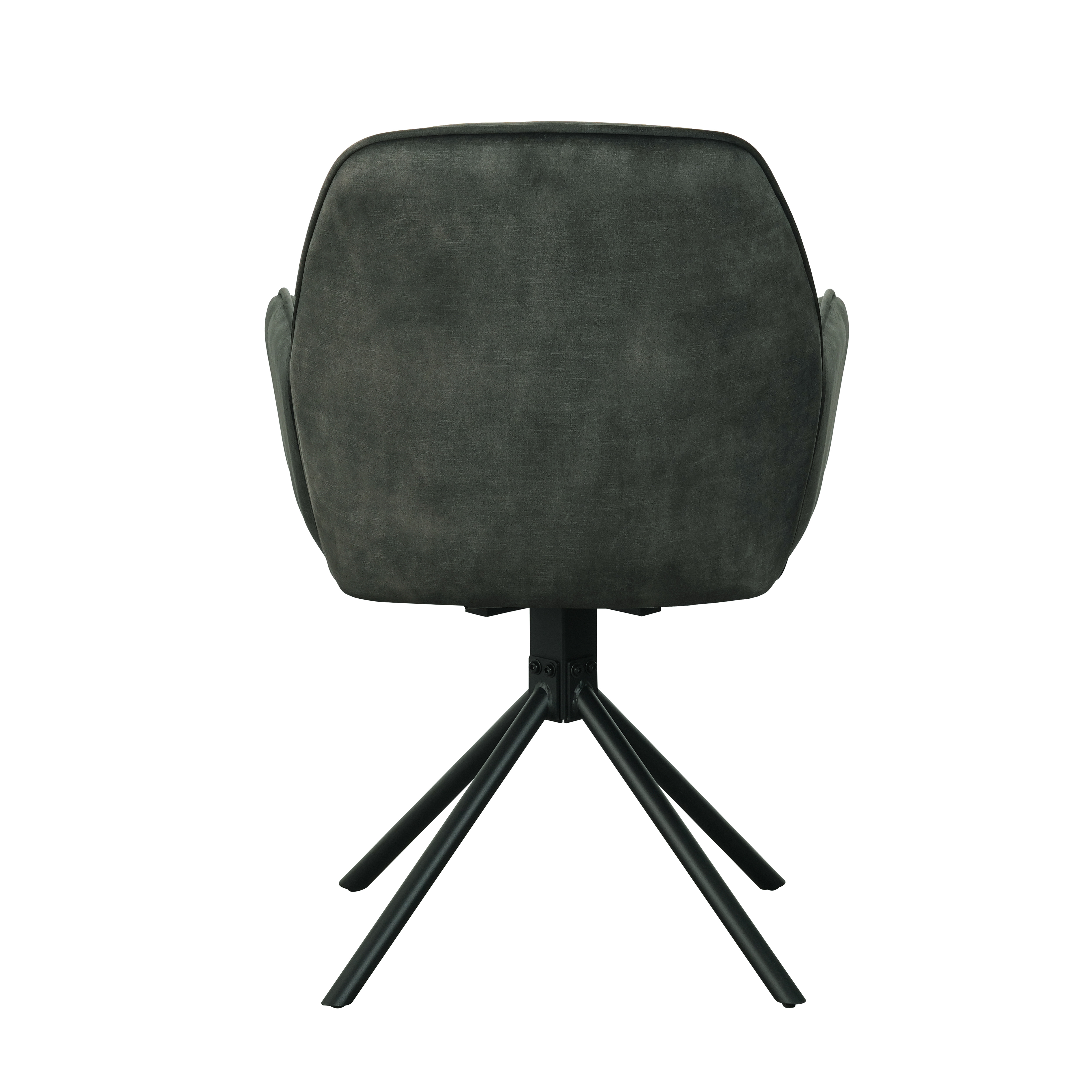 Armlehnstuhl ca. B60 H89 T64 cm in Stoff UF912-04B grün, stuhl, Bürostuhl, schwenkbar, vierbeinige basis, dunkelgrau