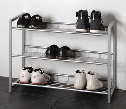 Schuhregal in Silber / Metall Haku Möbel Schuhregal in alu, BHT ca.80x60x30cm