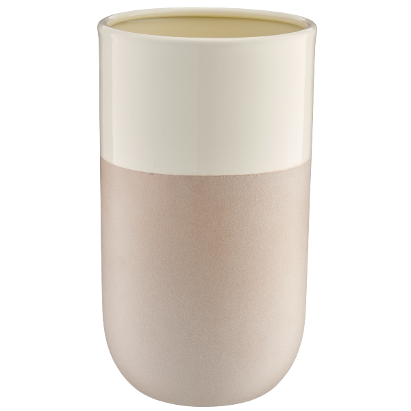 Metallvase Zylinder 5825504-28 in Grau, becher, vaso, keramik, zweifarbig, tasse