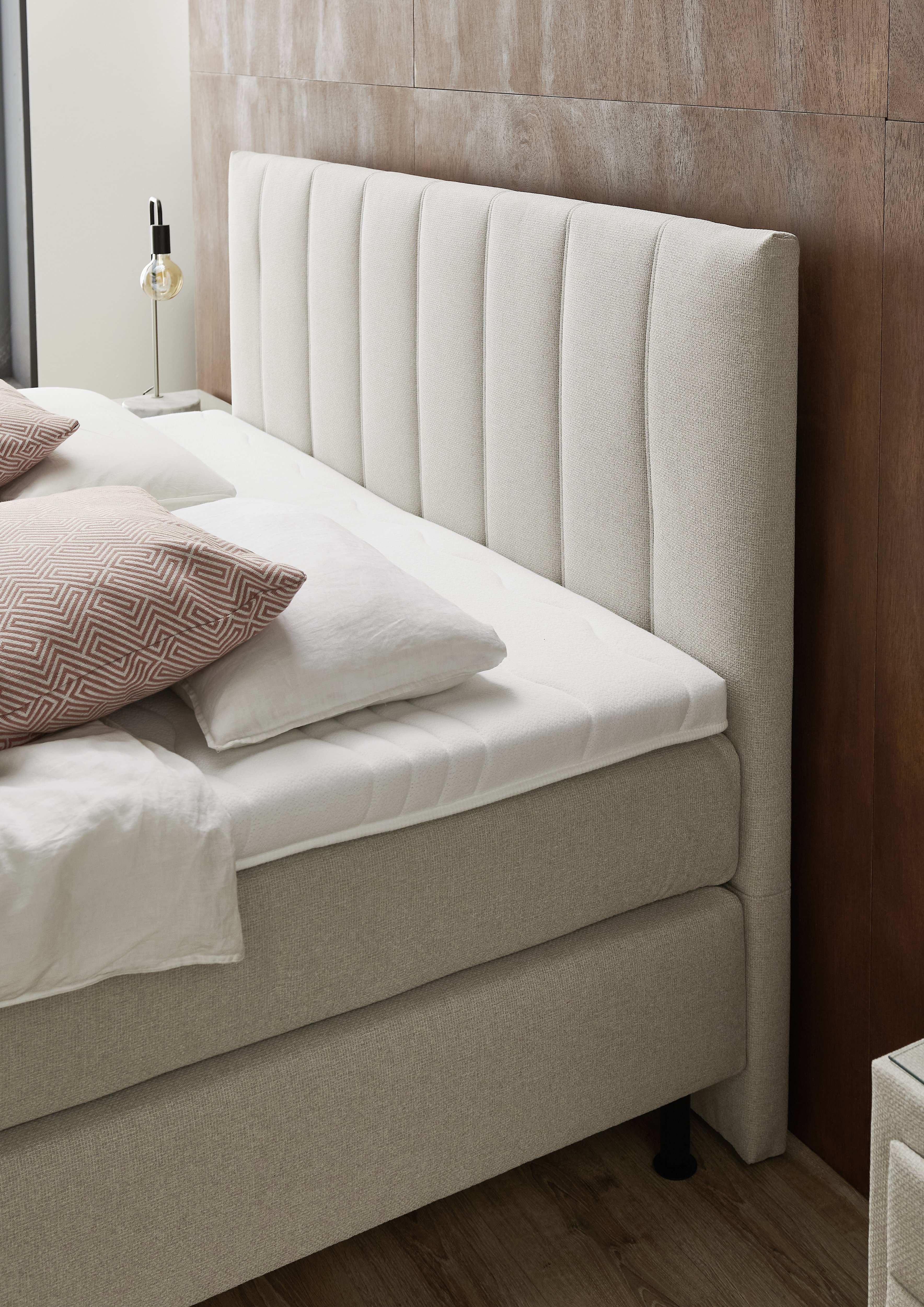 Oschmann Comfortbetten Boxspringbett OC-BX23164 4-STERNE in **Stoff Berry natur Pg.2, Kissen, Dekoration für Zuhause, Mobiliar, Innenarchitektur