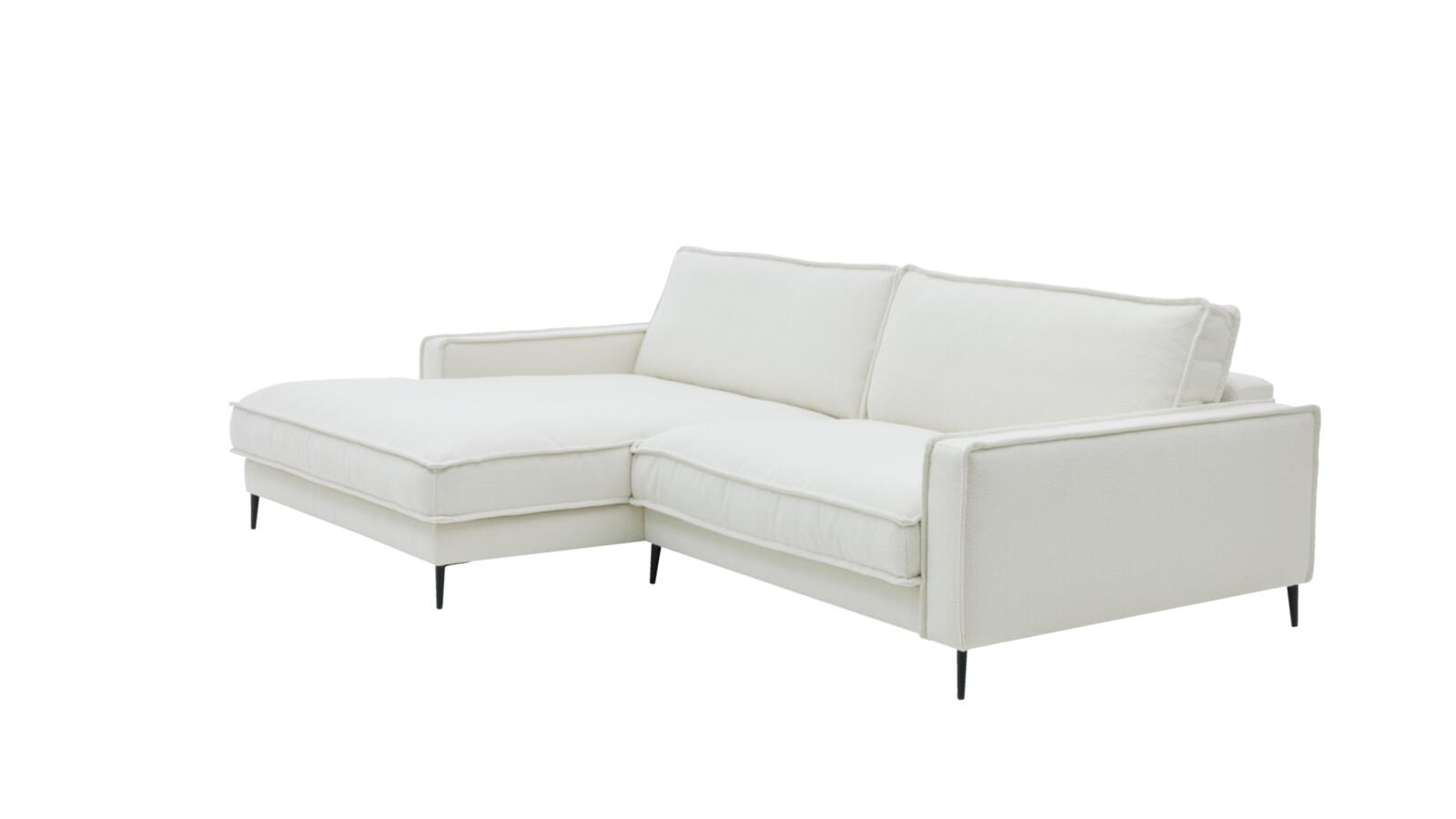 Roomio Eckkombination NO. 4102 ca. 190x272cm in Stoff Loop white